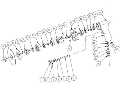 Part Location Diagram of 2050548293 Chicago Pneumatic Tune-Up Kit